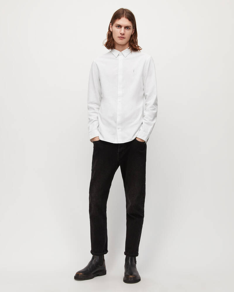 White Allsaints Lovell Ramskull Shirt | MS021U-10