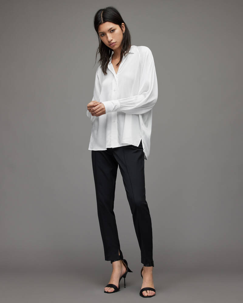 White Allsaints Oana Silk Blend Shirt | WH032X-10