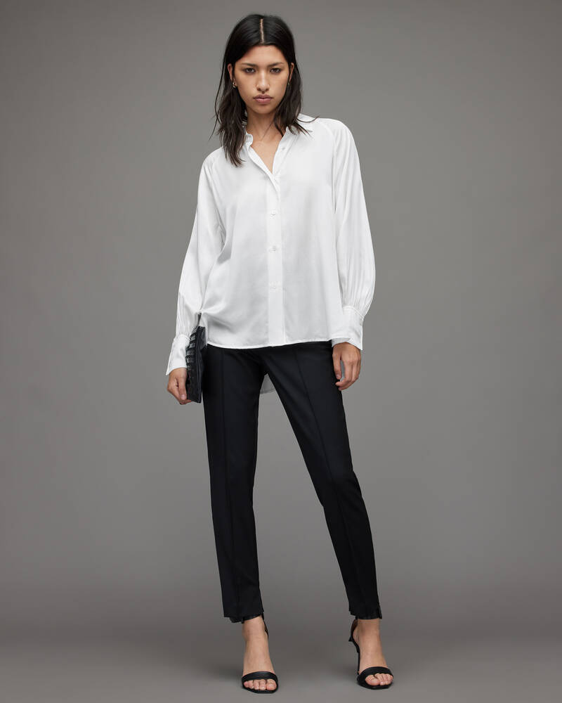 White Allsaints Oana Silk Blend Shirt | WH032X-10