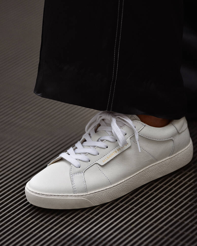 White Allsaints Sheer Leather Low Top Trainers | WF081V-10