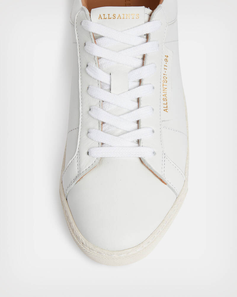 White Allsaints Sheer Leather Low Top Trainers | WF081V-10