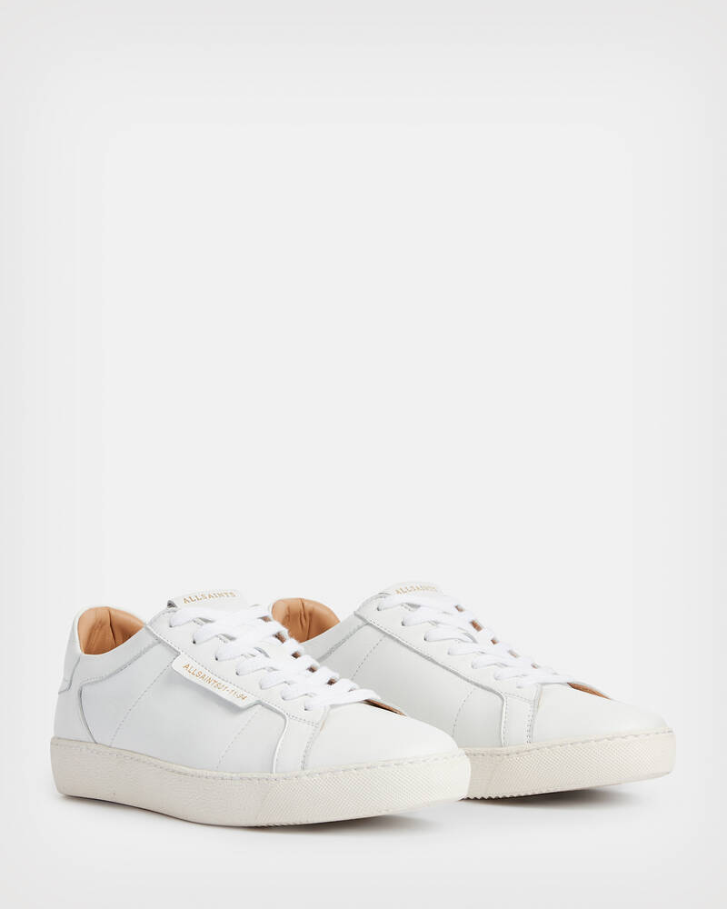 White Allsaints Sheer Leather Low Top Trainers | WF081V-10