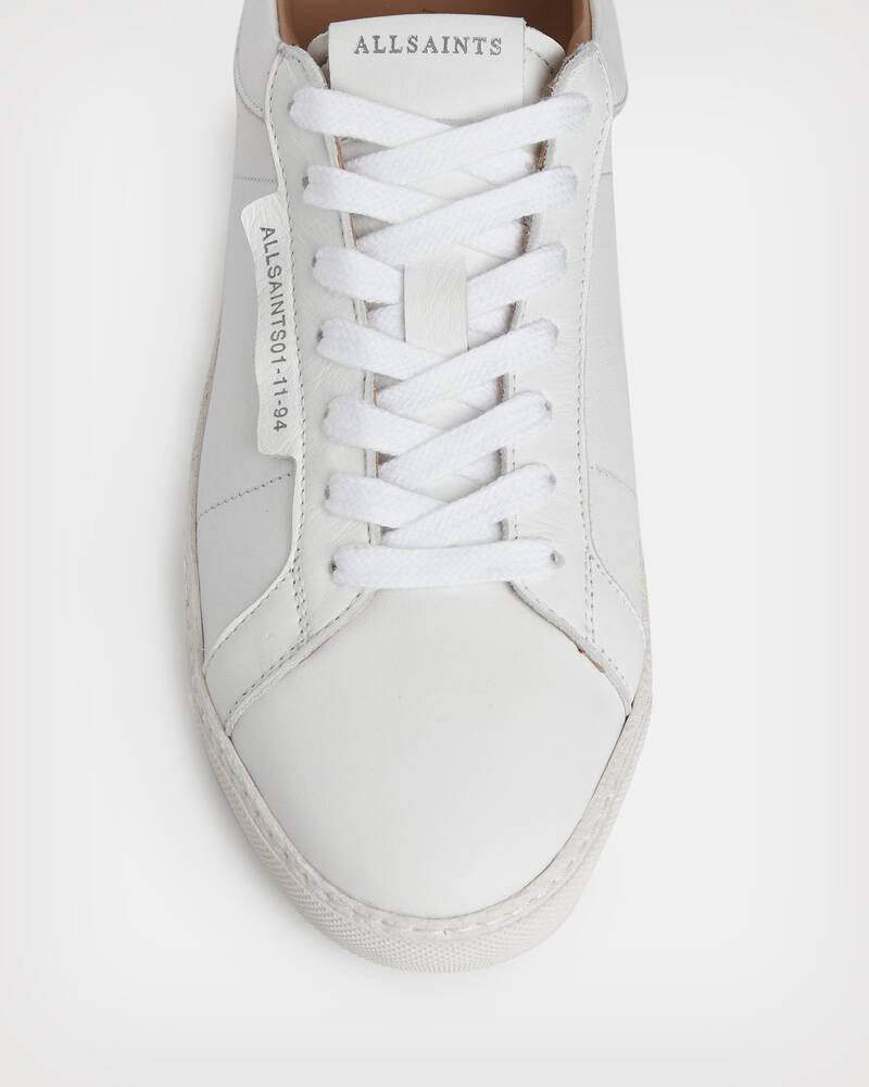 White Allsaints Sheer Low Top Leather Trainers | MZ039Z-10