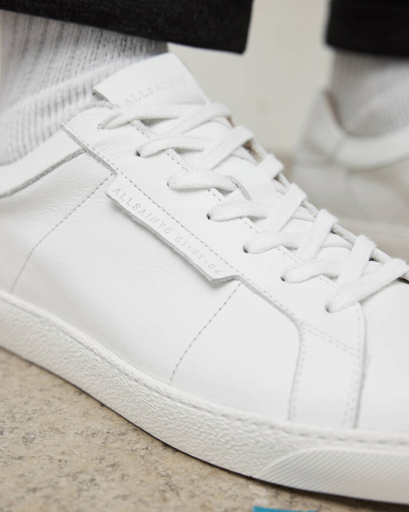 White Allsaints Sheer Low Top Leather Trainers | MZ039Z-10