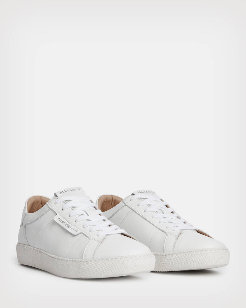 White Allsaints Sheer Low Top Leather Trainers | MZ039Z-10