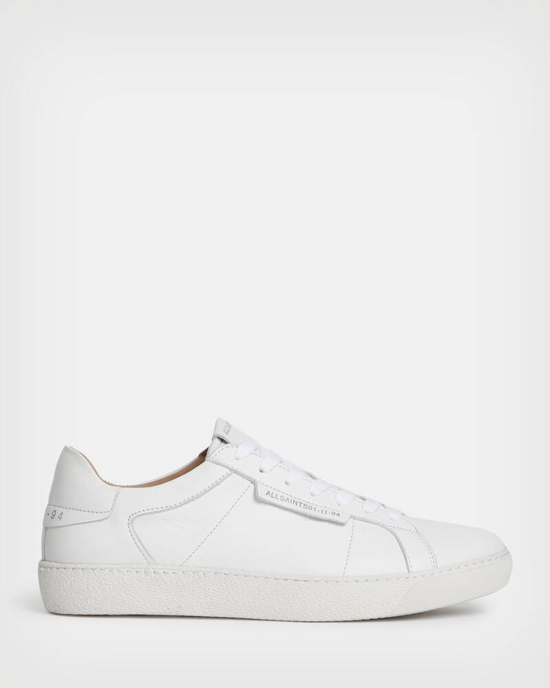 White Allsaints Sheer Low Top Leather Trainers | MZ039Z-10