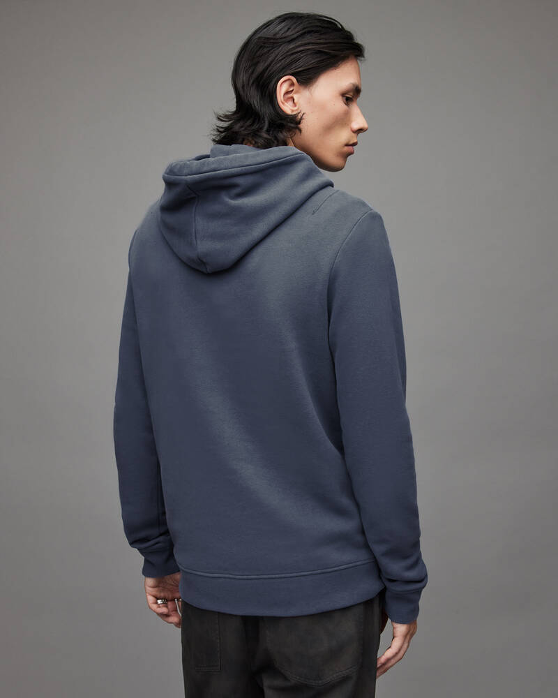 Windy Blue Allsaints Raven Pullover Hoodie | MF030X-7845